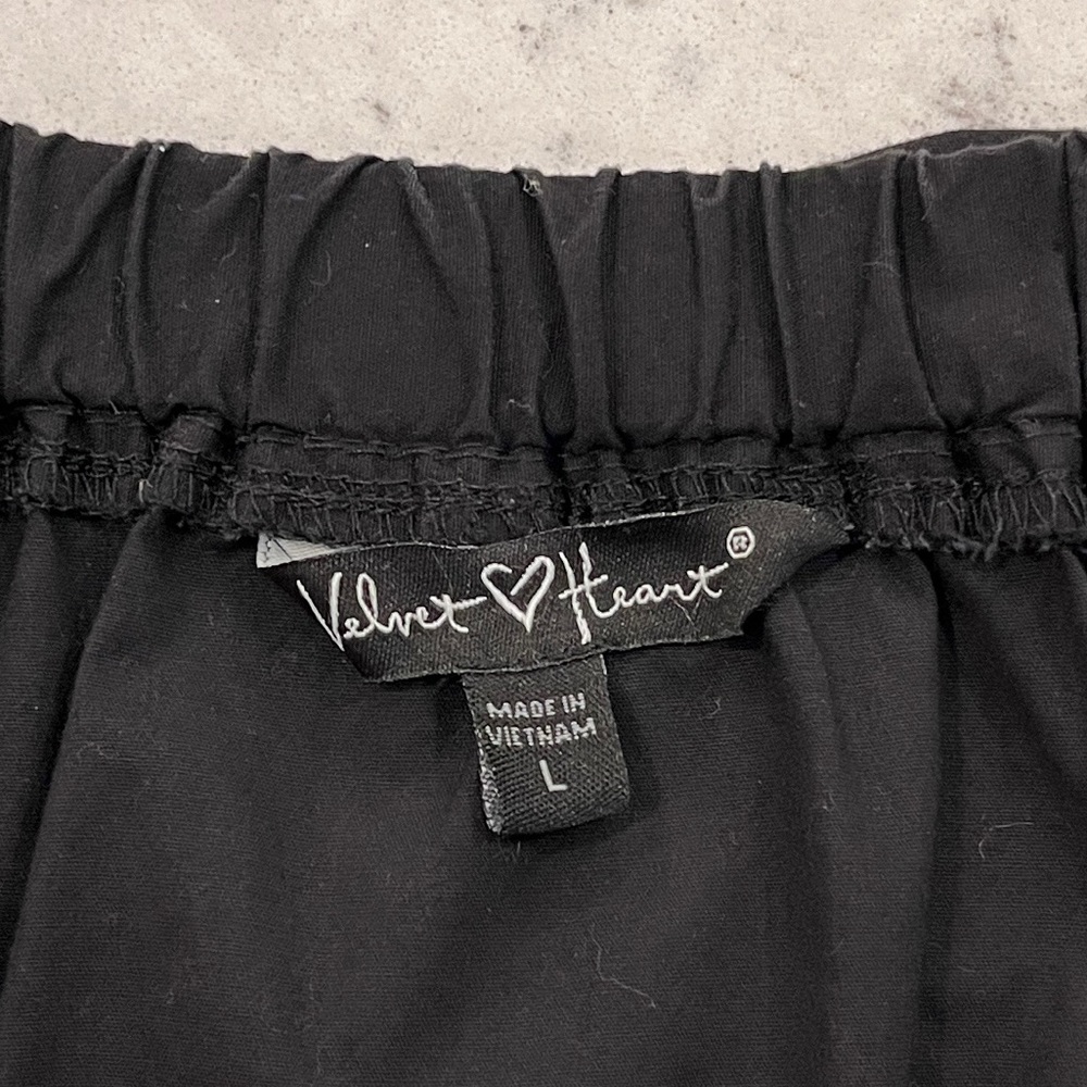 Off-The-Shoulder Ruffle Top Black Boho Size Large - Picture 9 of 11